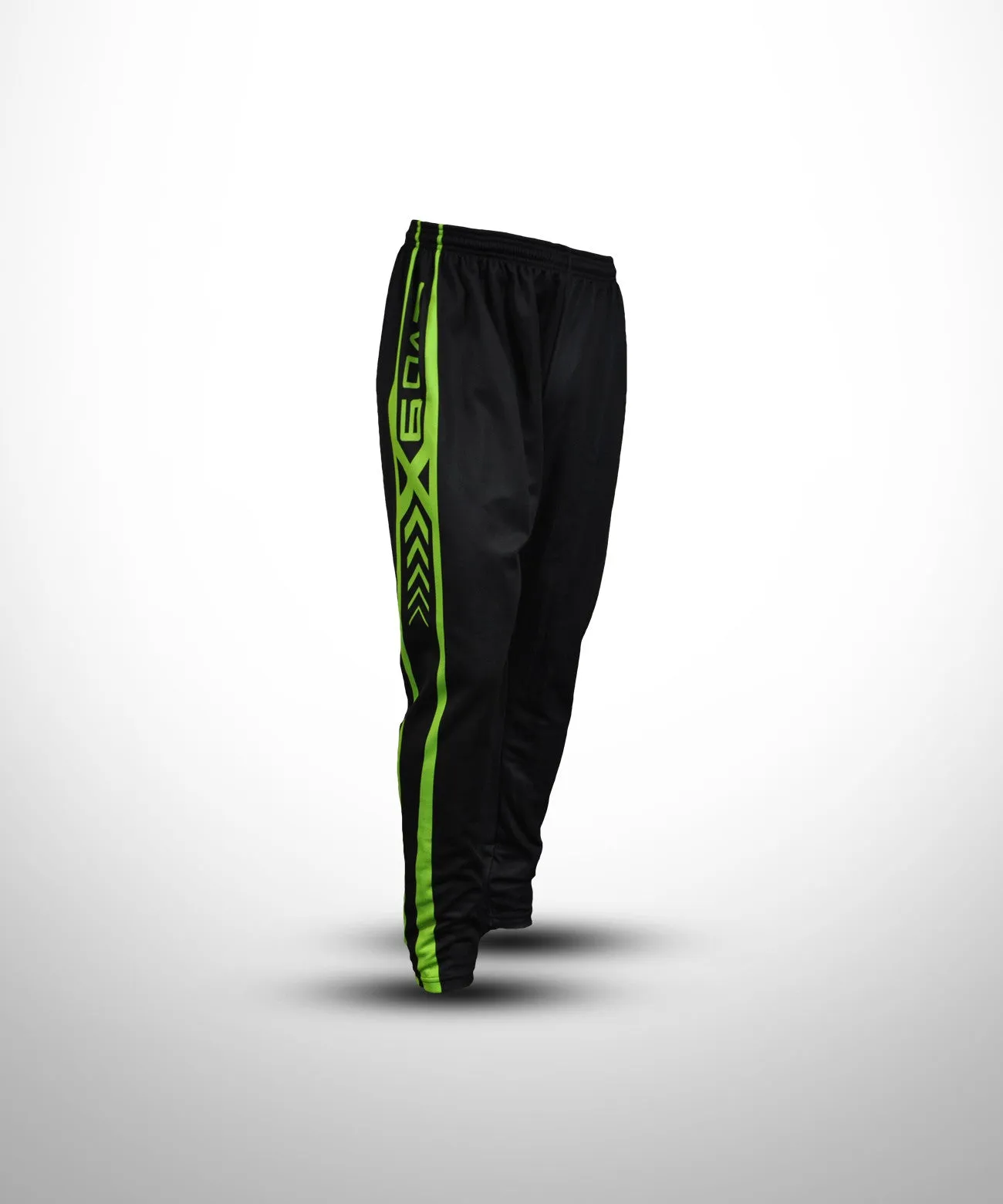 Evo9x ARROW Full Dye Sublimated Sweat Pants Black/Neon Green