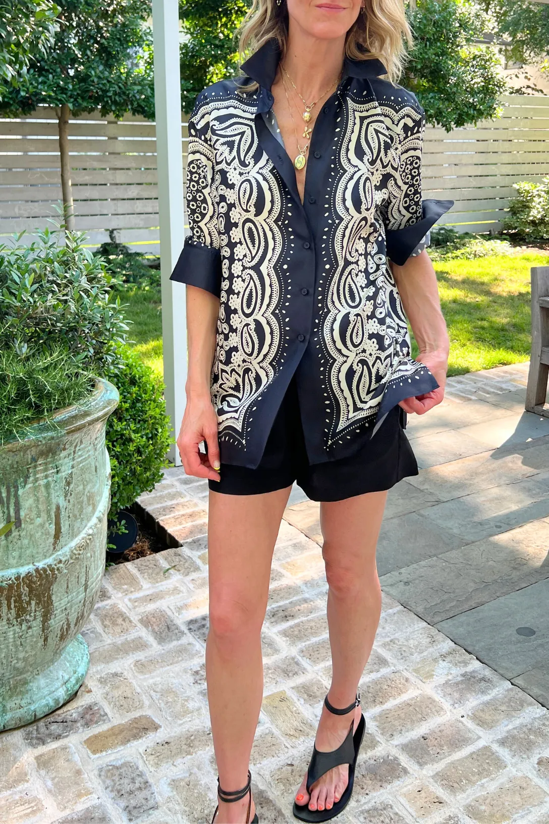 Frances Silk Short | Black