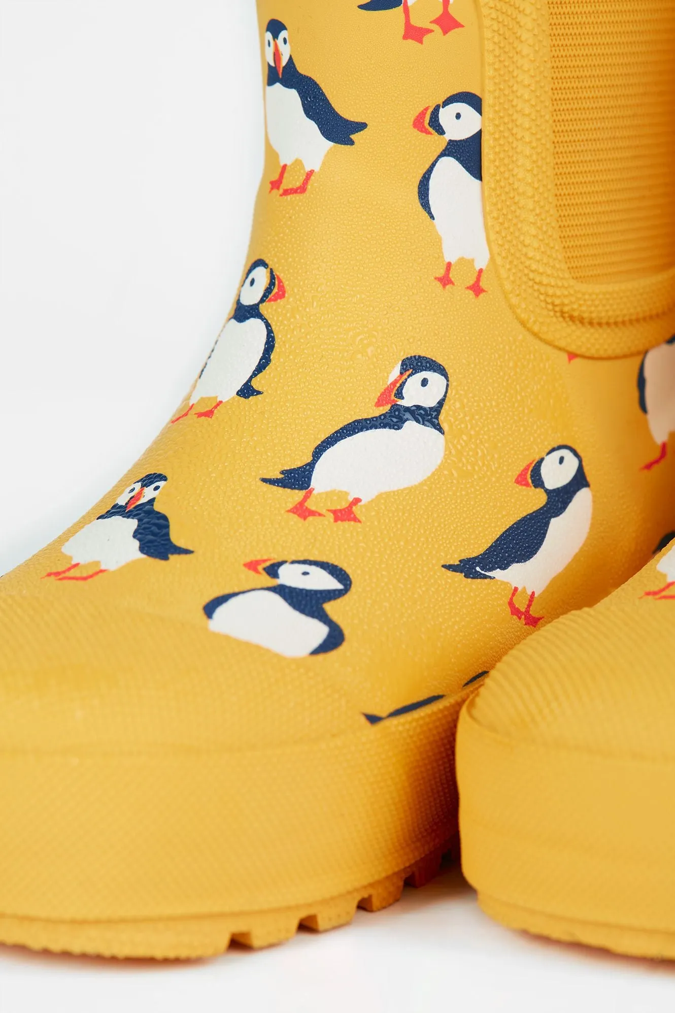 Frugi Short Wellingtons Yellow Puffins