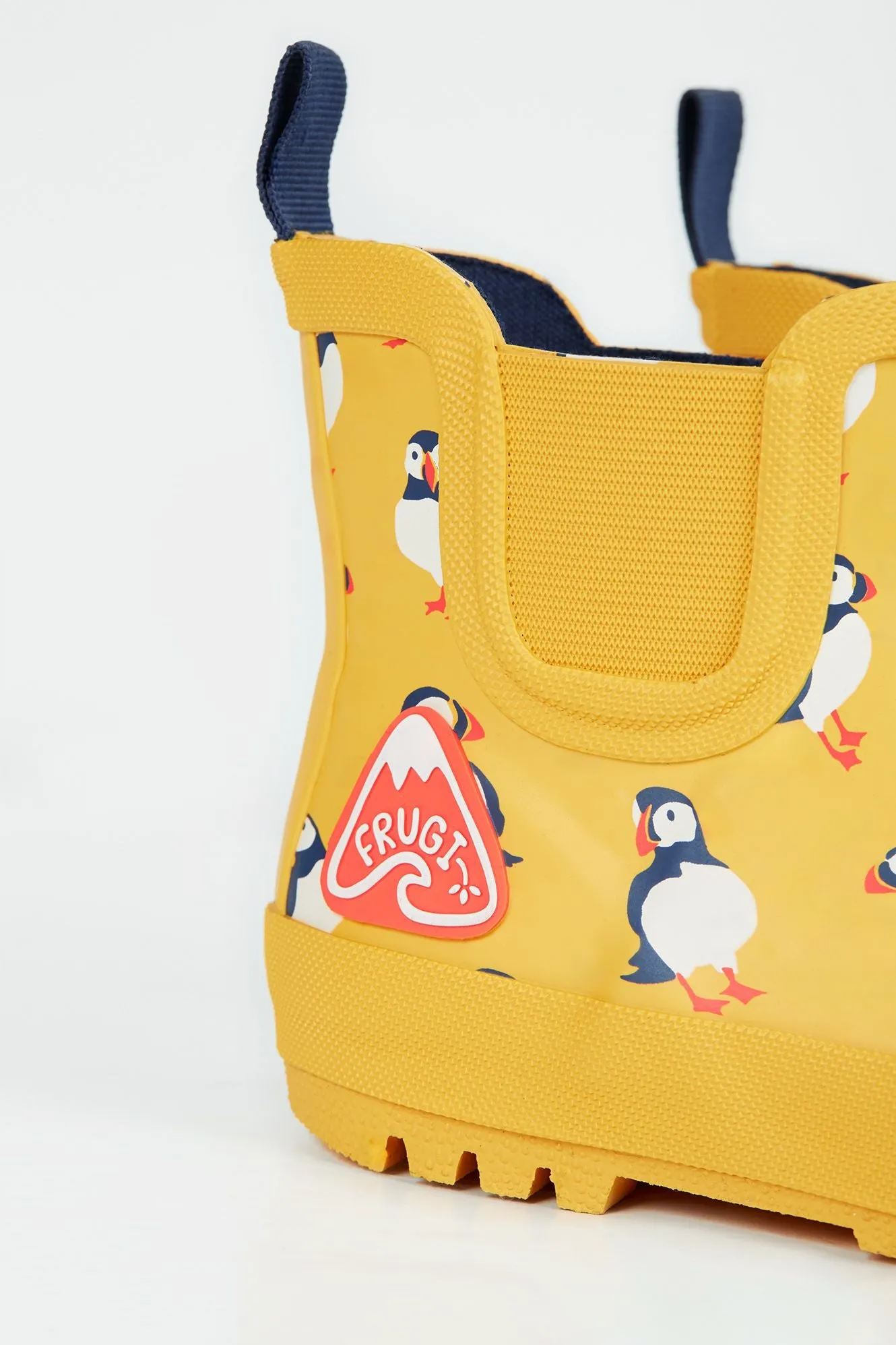 Frugi Short Wellingtons Yellow Puffins