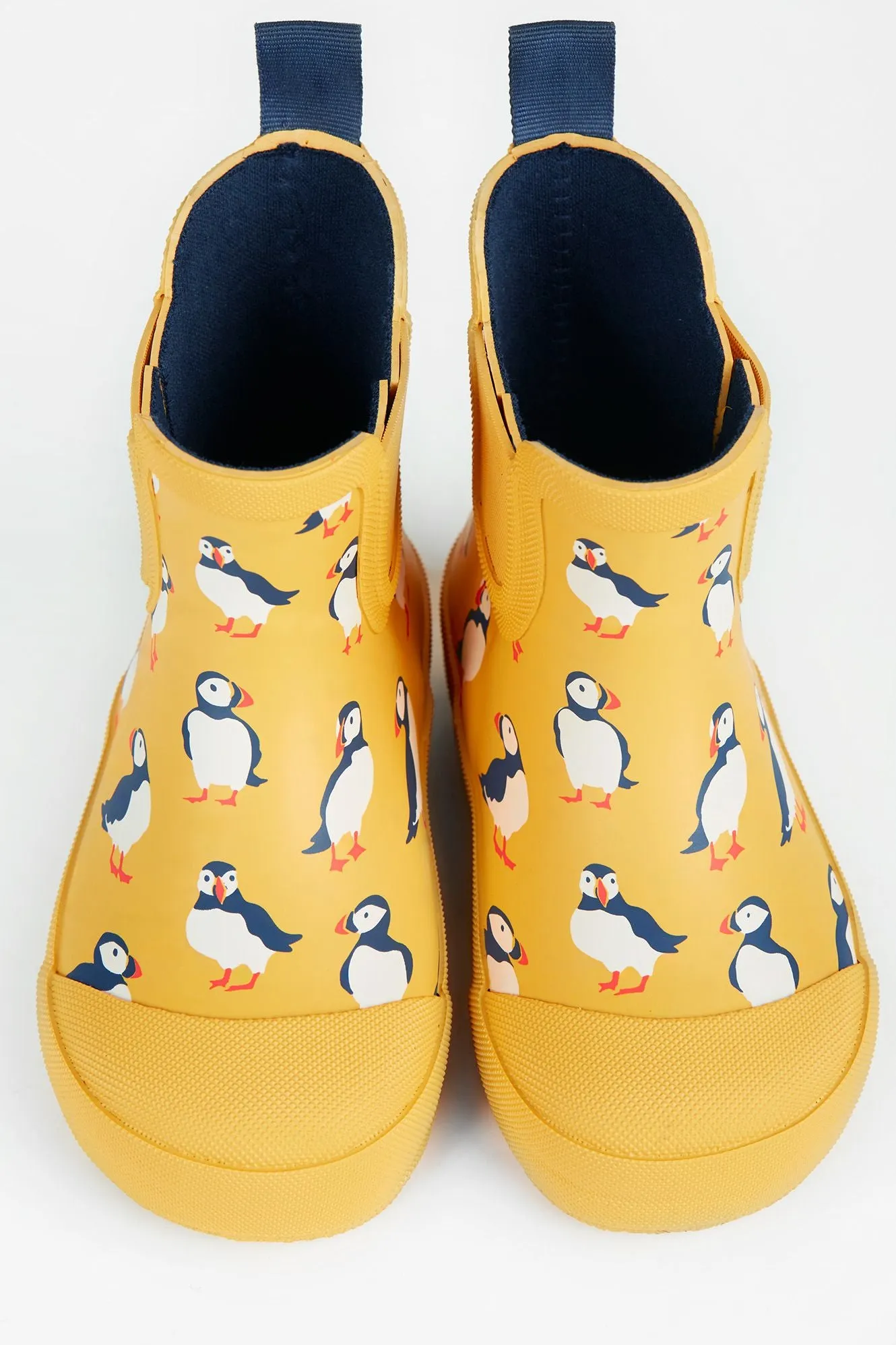Frugi Short Wellingtons Yellow Puffins