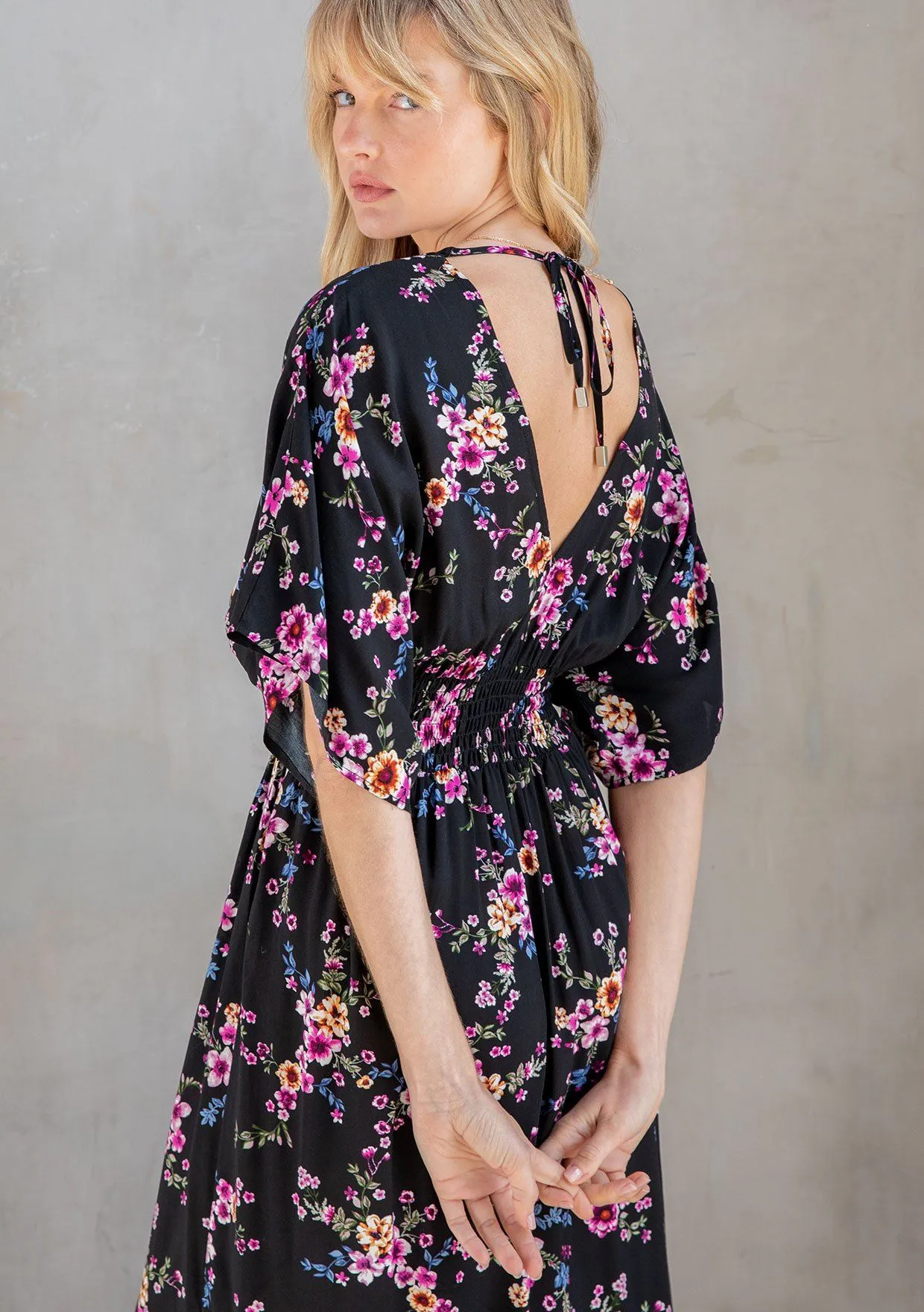 Getaway Kimono Sleeve Maxi Dress