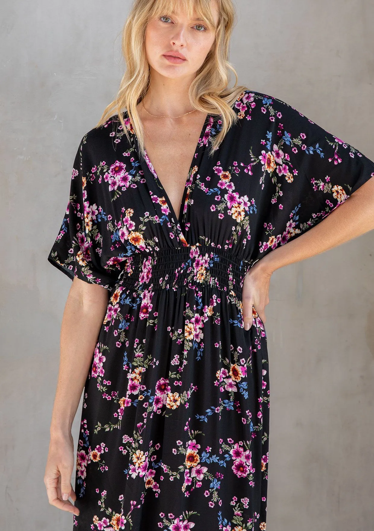 Getaway Kimono Sleeve Maxi Dress