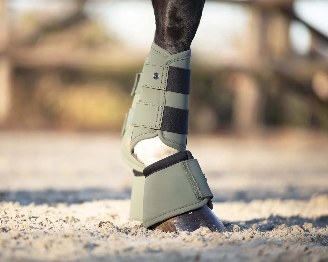 Gloss Bell Boots - Olive