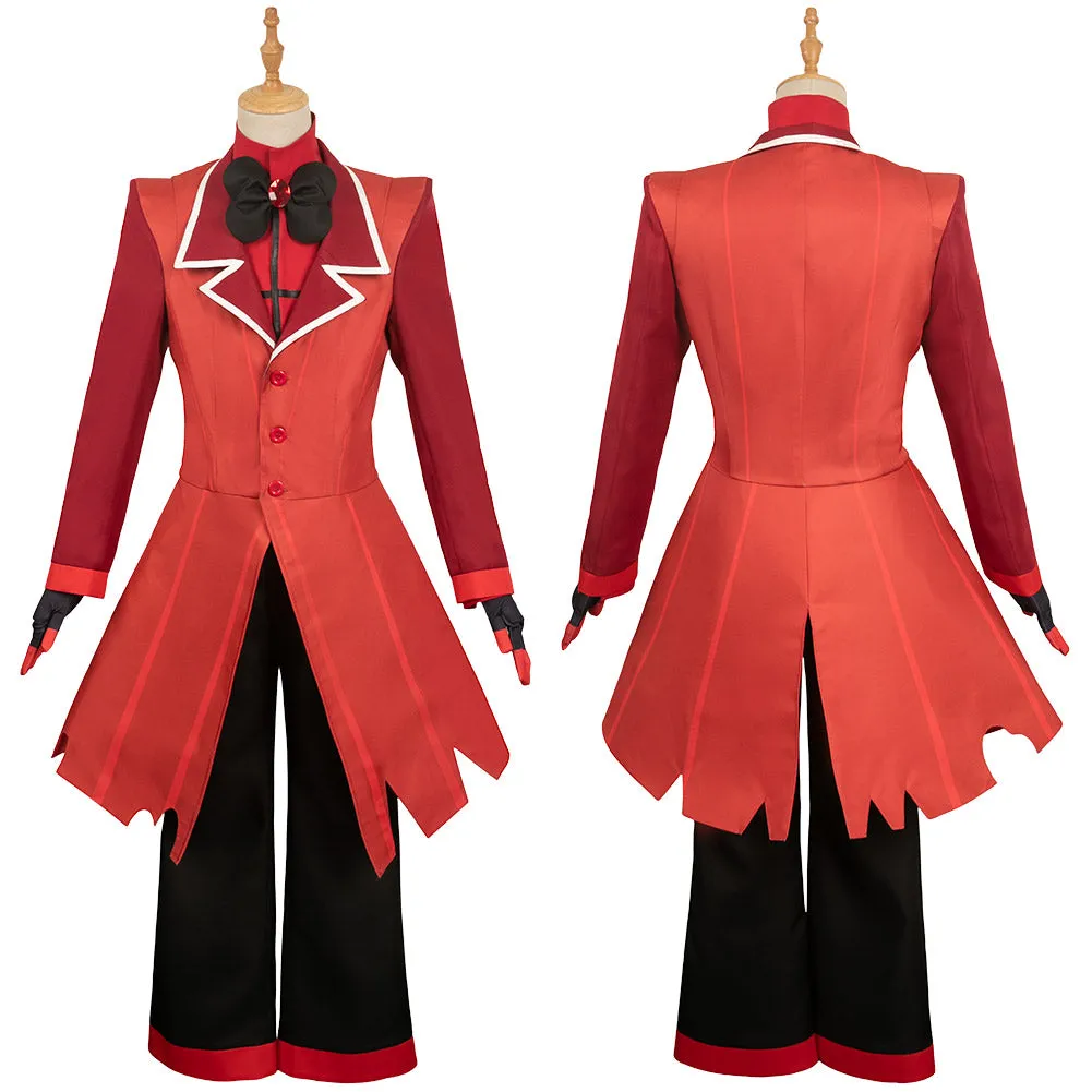 Hazbin Hotel Alastor Red Suit Cosplay Costume Outfits Halloween Carnival Suit