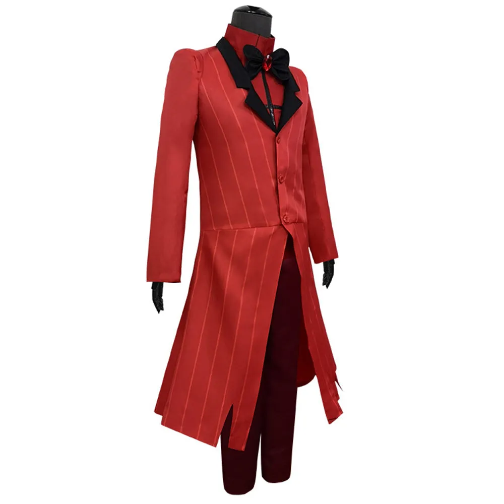 Hazbin Hotel Demon Alastor TV Character Red Suit Cosplay Costume Outfits