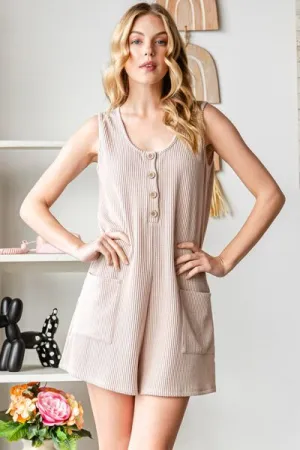 Hazel Blues® |  Heimish Scoop Neck Wide Strap Romper