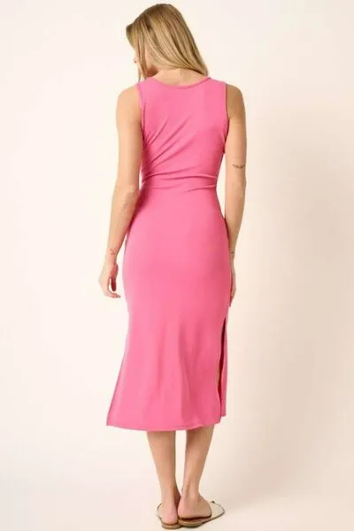 Hazel Blues® |  Mittoshop Side Slit Wide Strap Midi Tank Dress