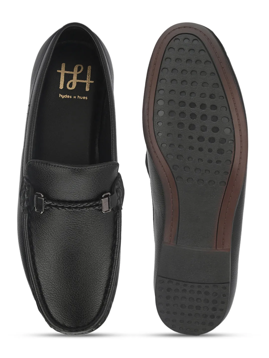 Hydes N Hues Men Black Formal Loafers