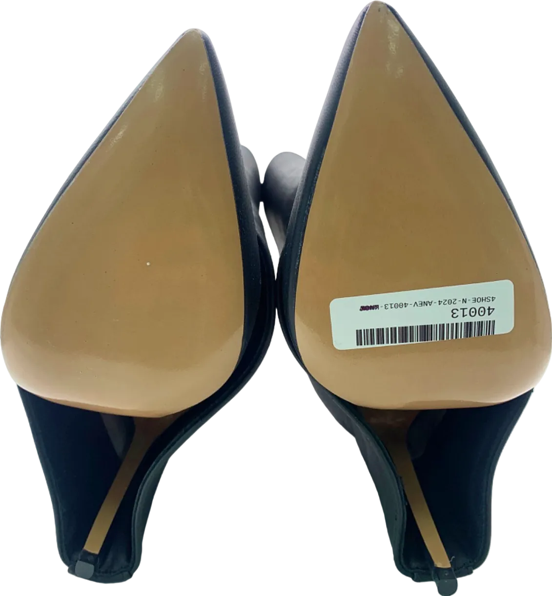 Identità Black Leather High Heel Boots UK 4
