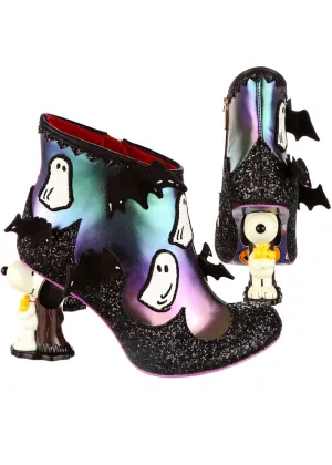 Irregular Choice x Peanuts Count Snoopy Ankle Boots Black