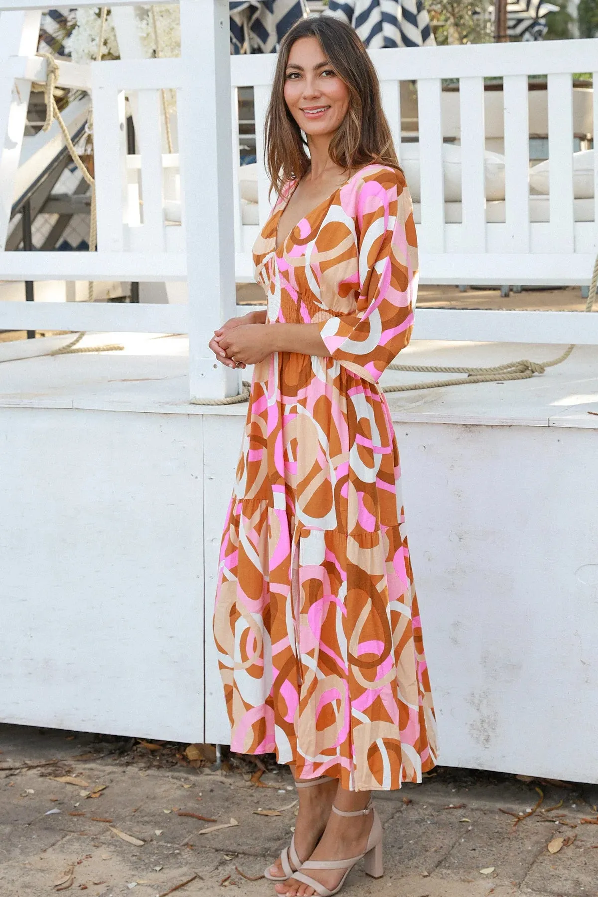 Isadora Linen Dress with Side Split
