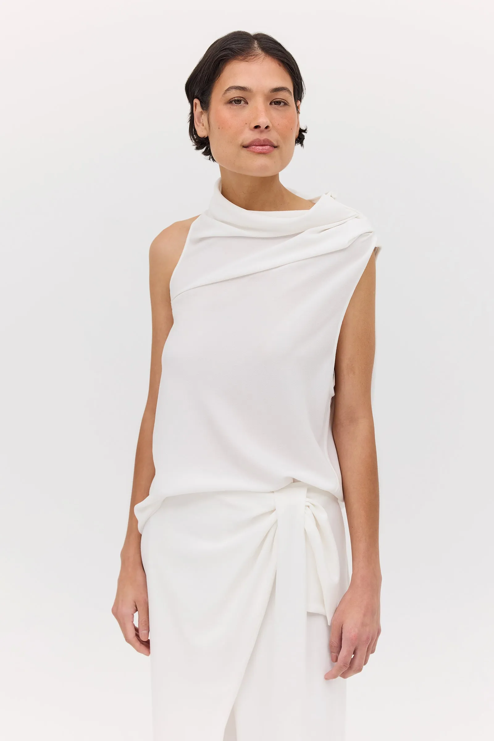 IVORY TEXTURED CEZANNE TOP
