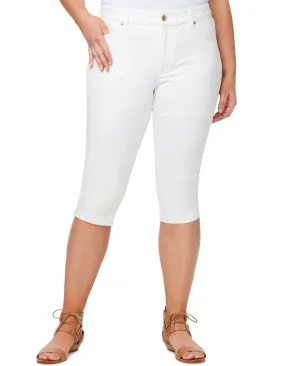 Jessica Simpson Womens Size Adored High Rise Slim Knicker Short White 18W