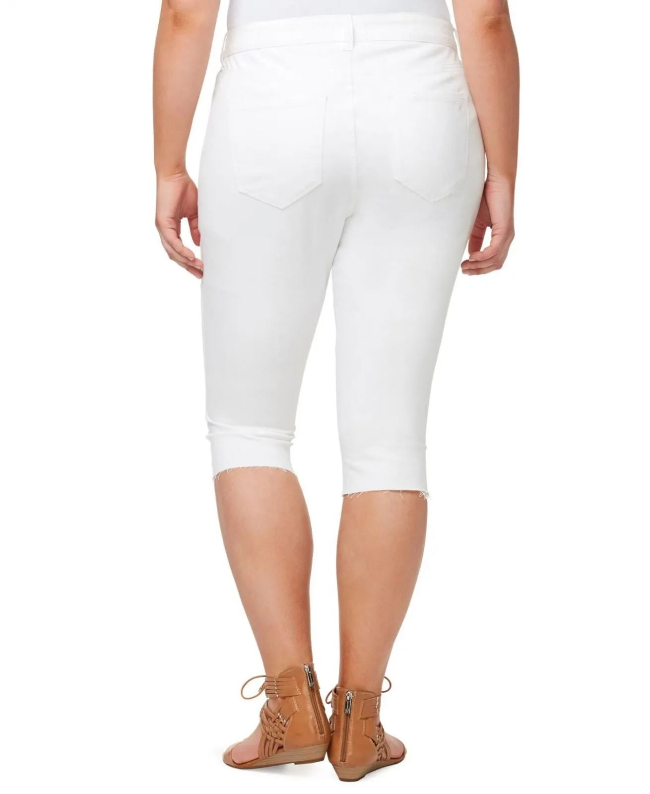 Jessica Simpson Womens Size Adored High Rise Slim Knicker Short White 18W