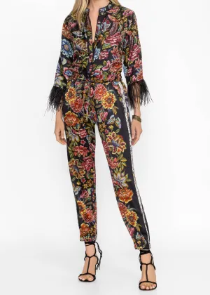 Johnny Was Genora Paneled Jogger Antiqua Flower