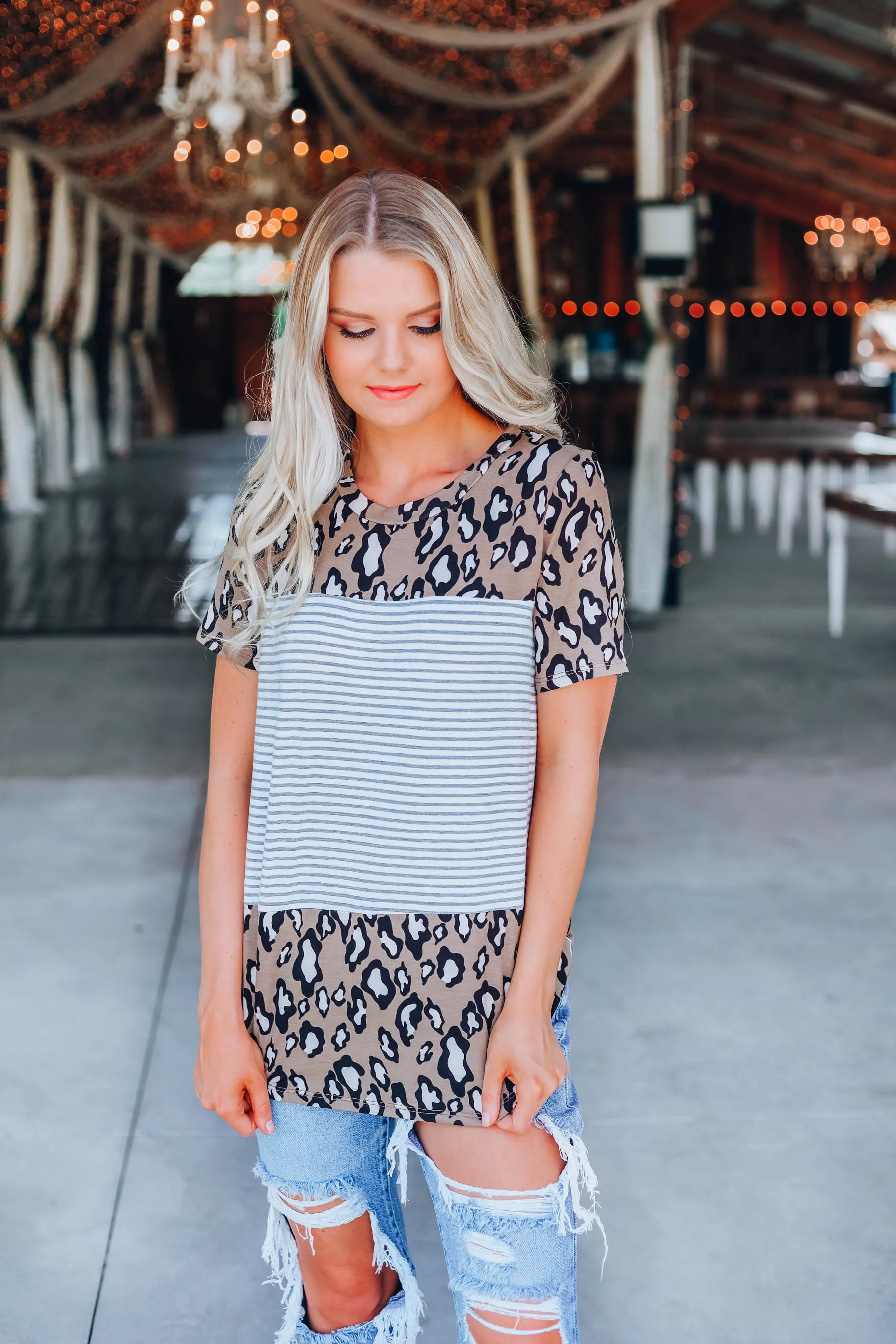 L Is For Love Color Block Top