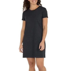 LADIES FREE FLY BAMBOO FLEX POCKET DRESS - HEATHER BLACK