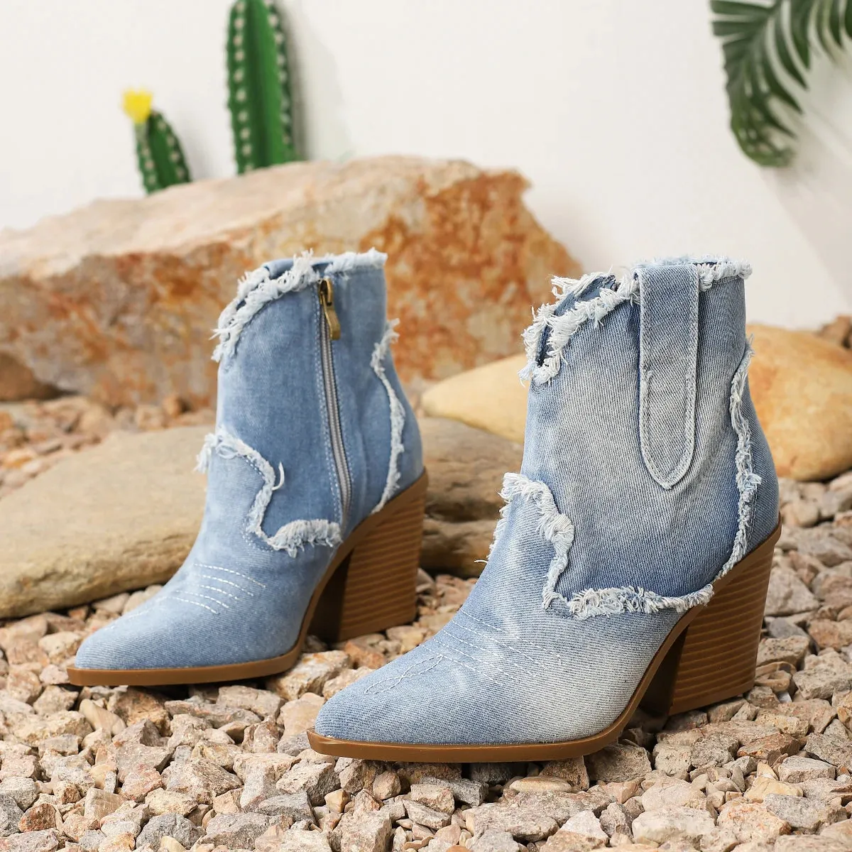 laura Denim Boots