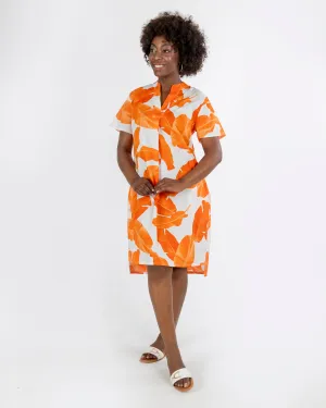 Leaf Print Tunic Dress