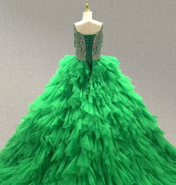 Litle Princess Vogue Pageant Gown With Multi-layer Skirt