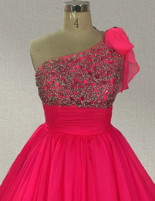 Little Child Hot Pink Pageant Dress with Glitz Bodice