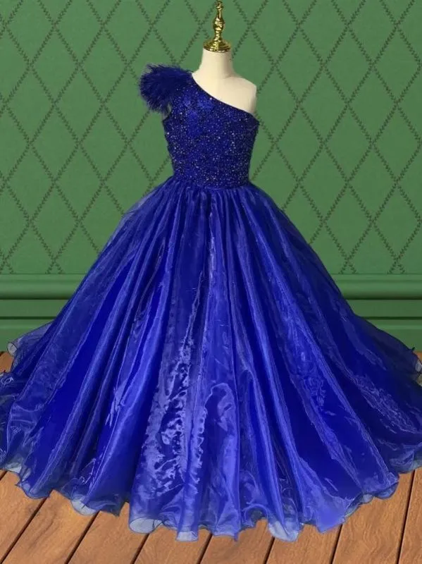 Little Child's Gorgeous Royal Blue Prom Pageant Couture