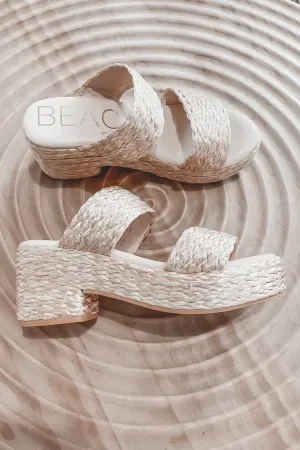 MATISSE Ocean Ave Golden Honey Raffia Sandals