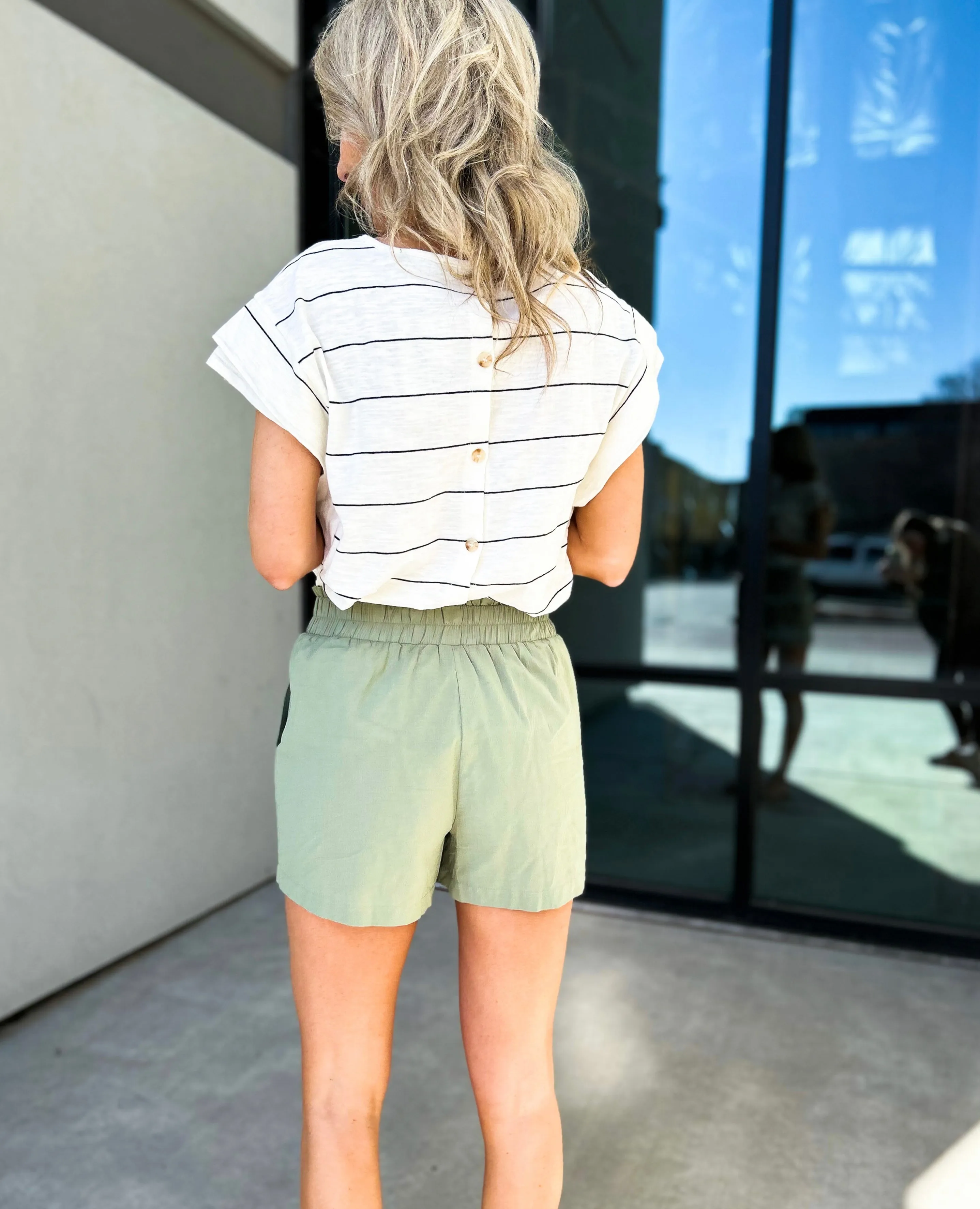 Maxwell Elastic Waist Cotton Shorts