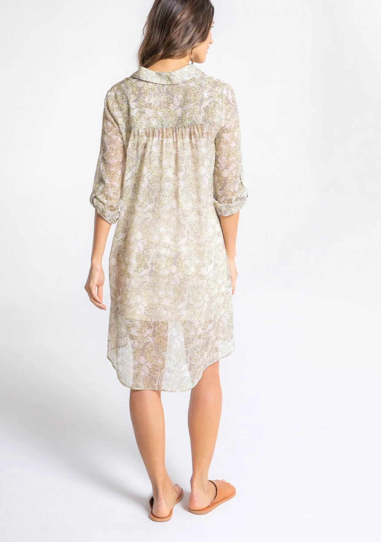 Morgane Sheer Shirt Dress