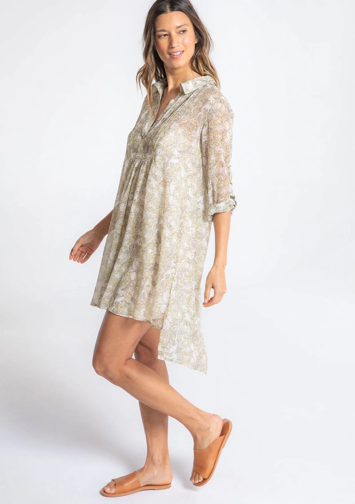 Morgane Sheer Shirt Dress