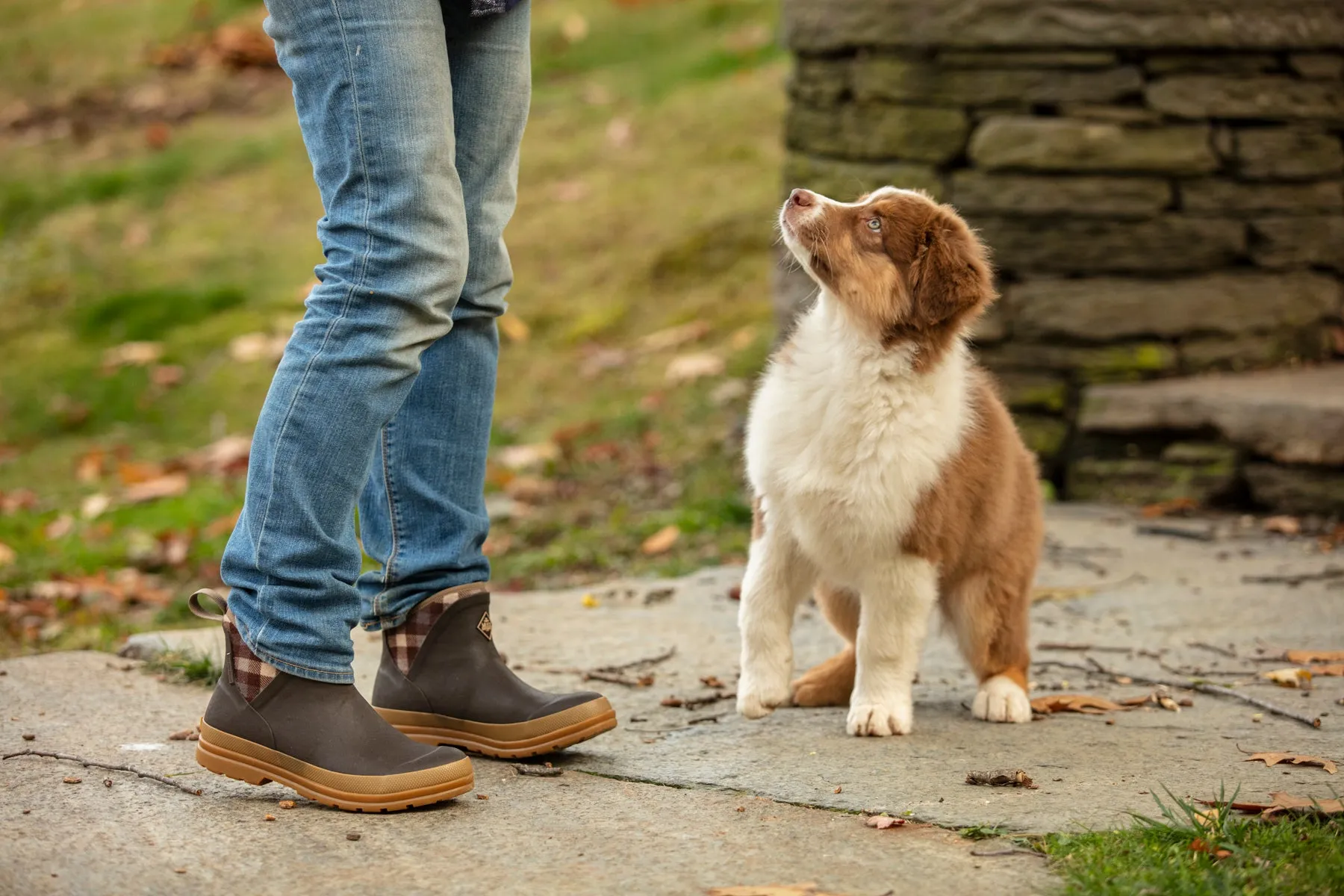 Muck Originals Pull On Ankle Brown/Plaid