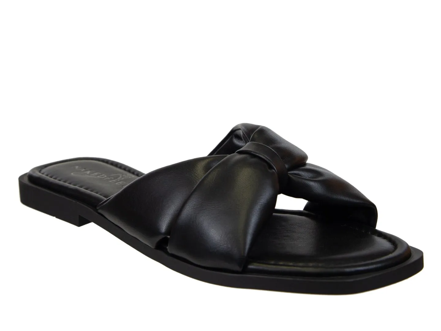 NAKED FEET - GOA in BLACK Flat Sandals
