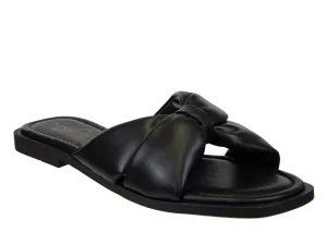 NAKED FEET - GOA in BLACK Flat Sandals