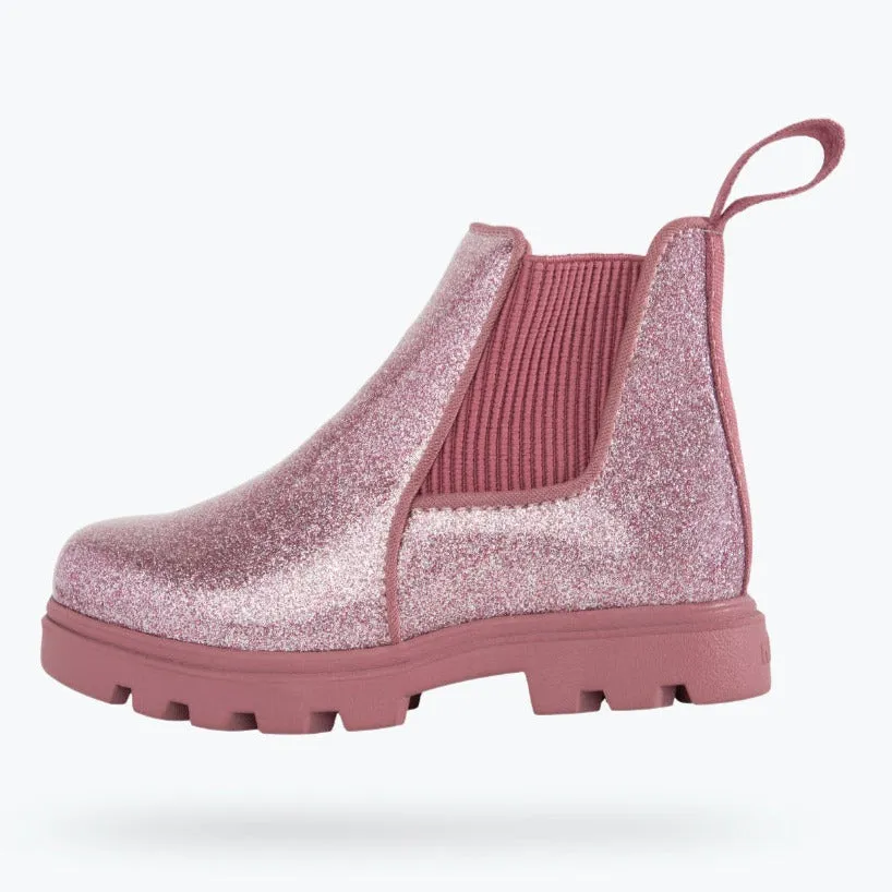 Native Kensington Treklite Glitter Kids Boot - Pink Glitter / Temple Pink