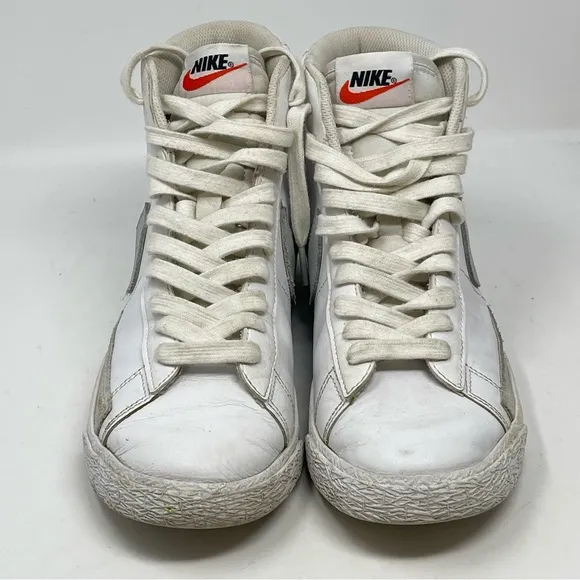 Nike Blazer Mid Like Mike Womens 7 Kids 5.5 White Celestine Blue Leather Sneaker
