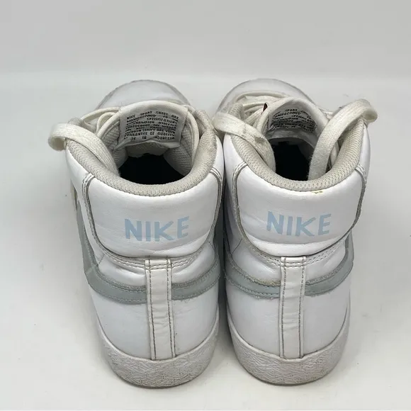 Nike Blazer Mid Like Mike Womens 7 Kids 5.5 White Celestine Blue Leather Sneaker