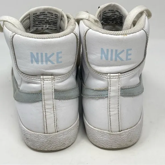 Nike Blazer Mid Like Mike Womens 7 Kids 5.5 White Celestine Blue Leather Sneaker
