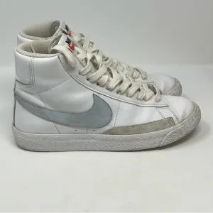 Nike Blazer Mid Like Mike Womens 7 Kids 5.5 White Celestine Blue Leather Sneaker