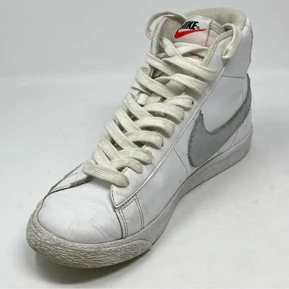 Nike Blazer Mid Like Mike Womens 7 Kids 5.5 White Celestine Blue Leather Sneaker