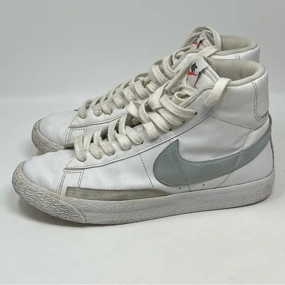 Nike Blazer Mid Like Mike Womens 7 Kids 5.5 White Celestine Blue Leather Sneaker