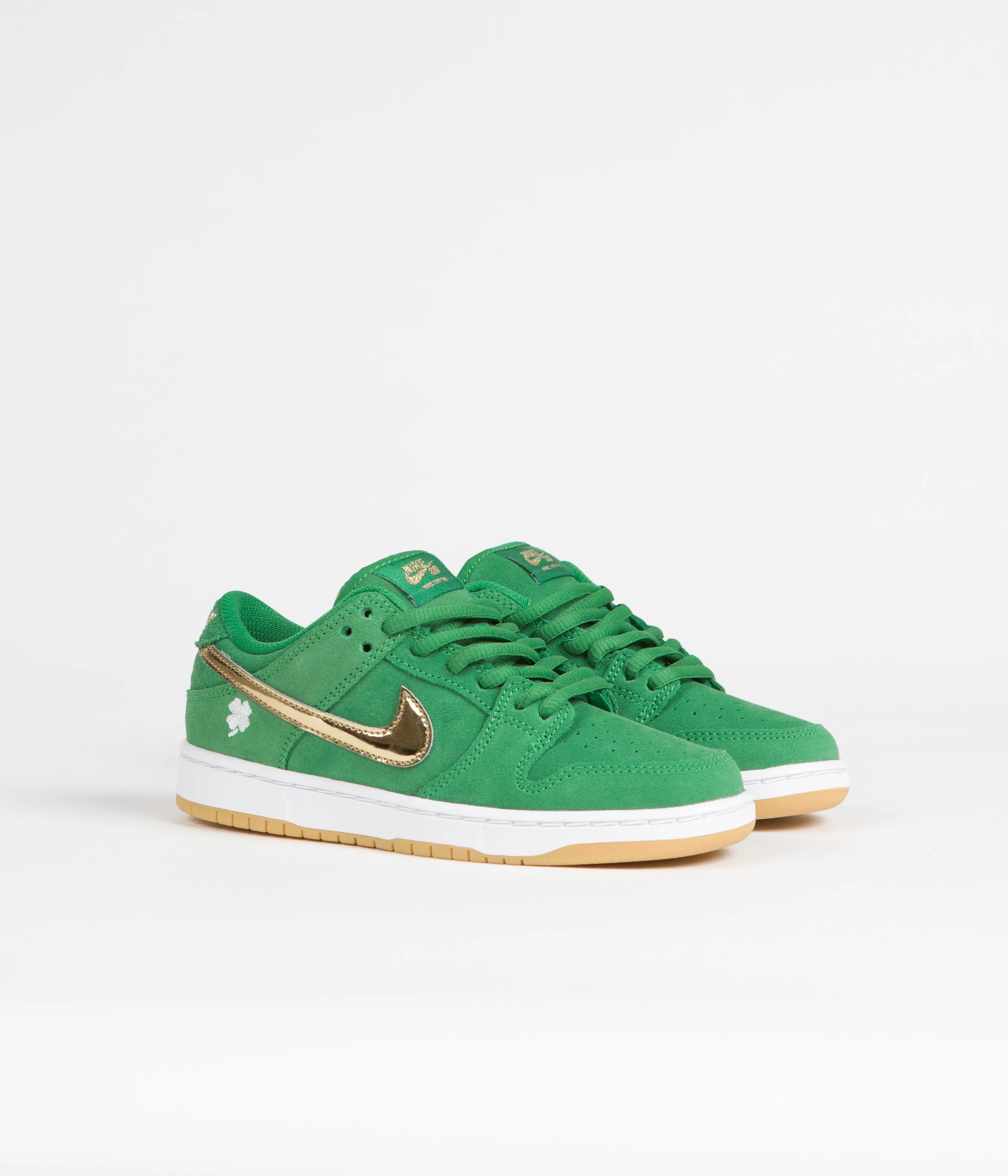 Nike SB Dunk Low Pro 'St. Patrick's Day' (Preschool) Shoes - Lucky Green / Metallic Gold - Lucky Green