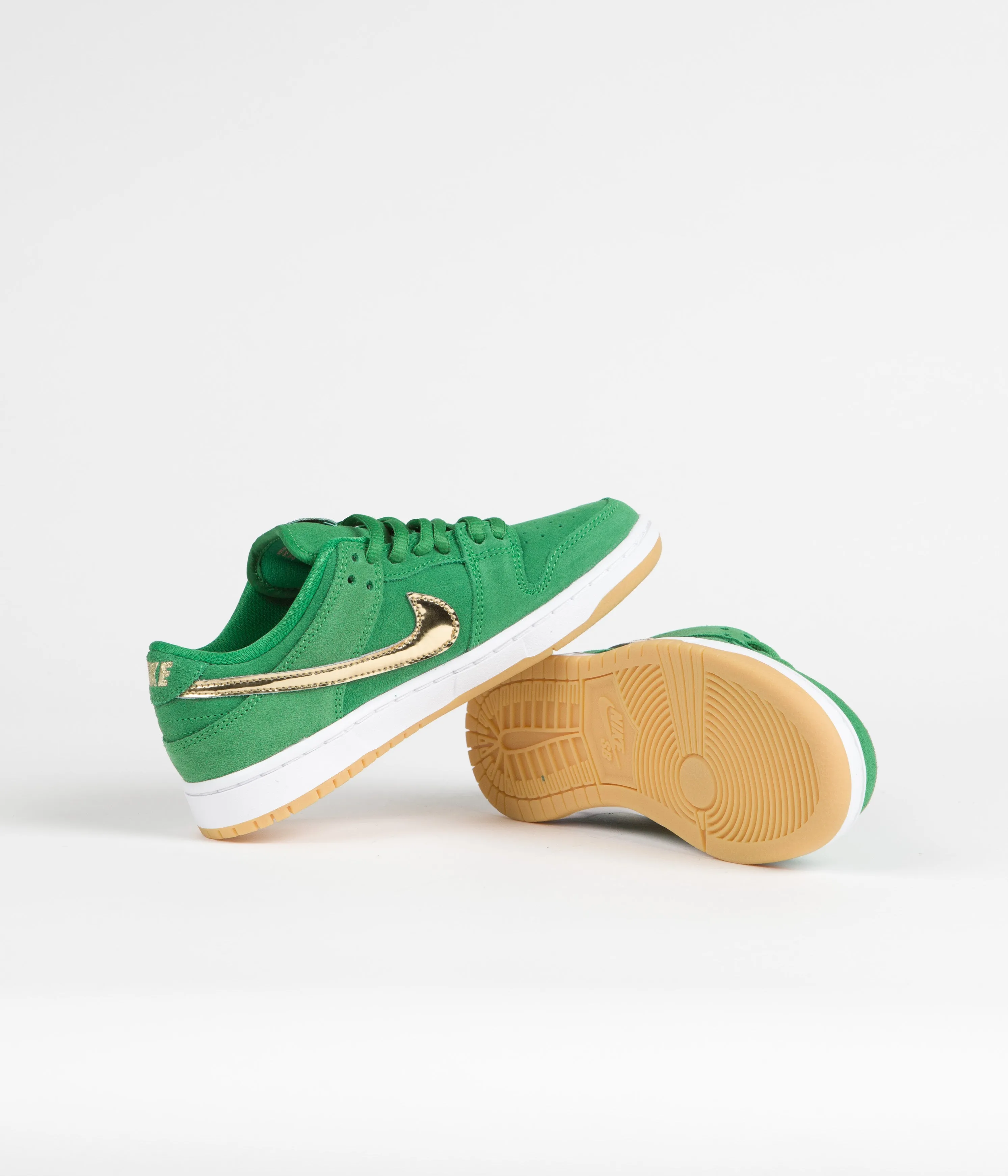 Nike SB Dunk Low Pro 'St. Patrick's Day' (Preschool) Shoes - Lucky Green / Metallic Gold - Lucky Green