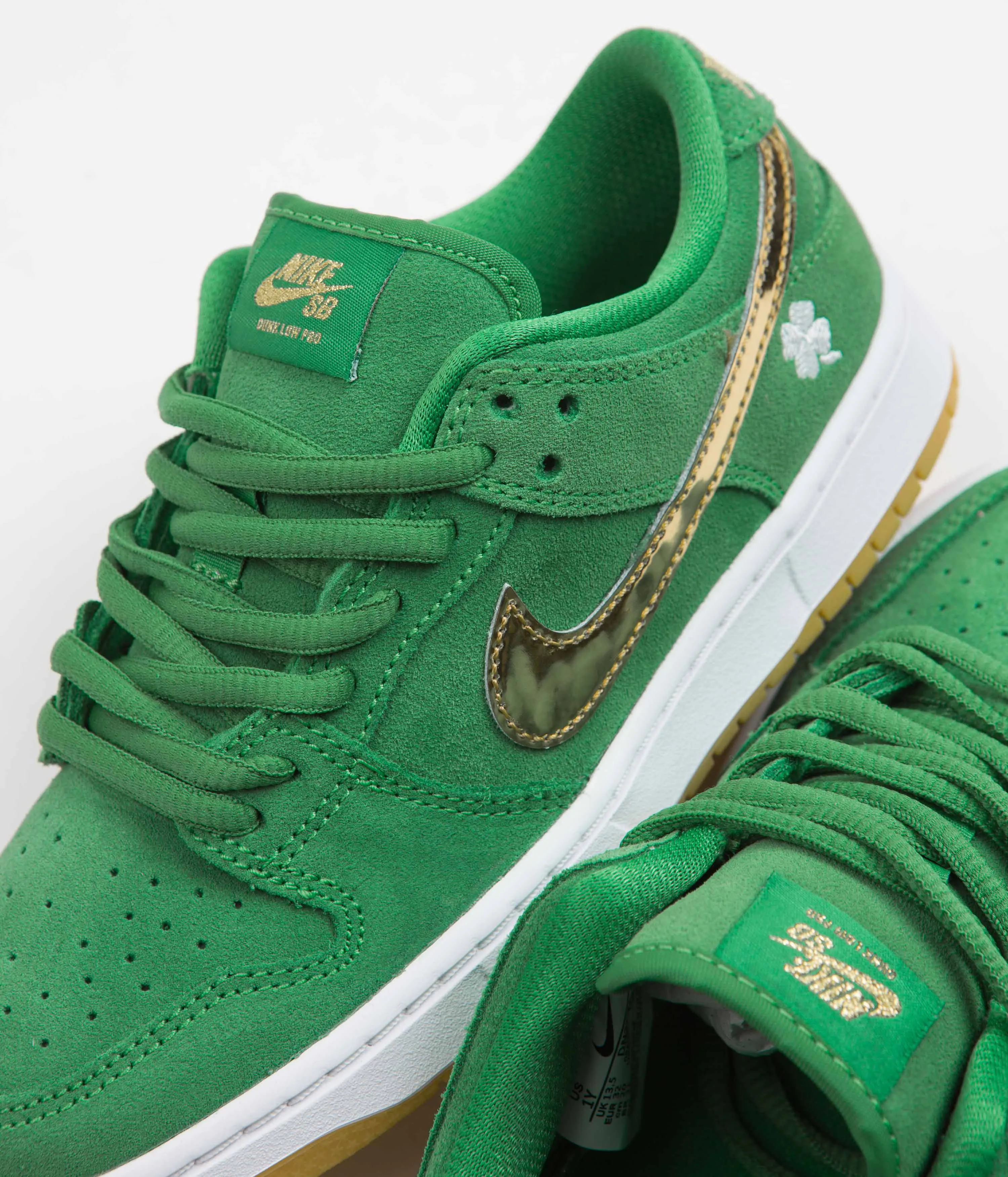 Nike SB Dunk Low Pro 'St. Patrick's Day' (Preschool) Shoes - Lucky Green / Metallic Gold - Lucky Green