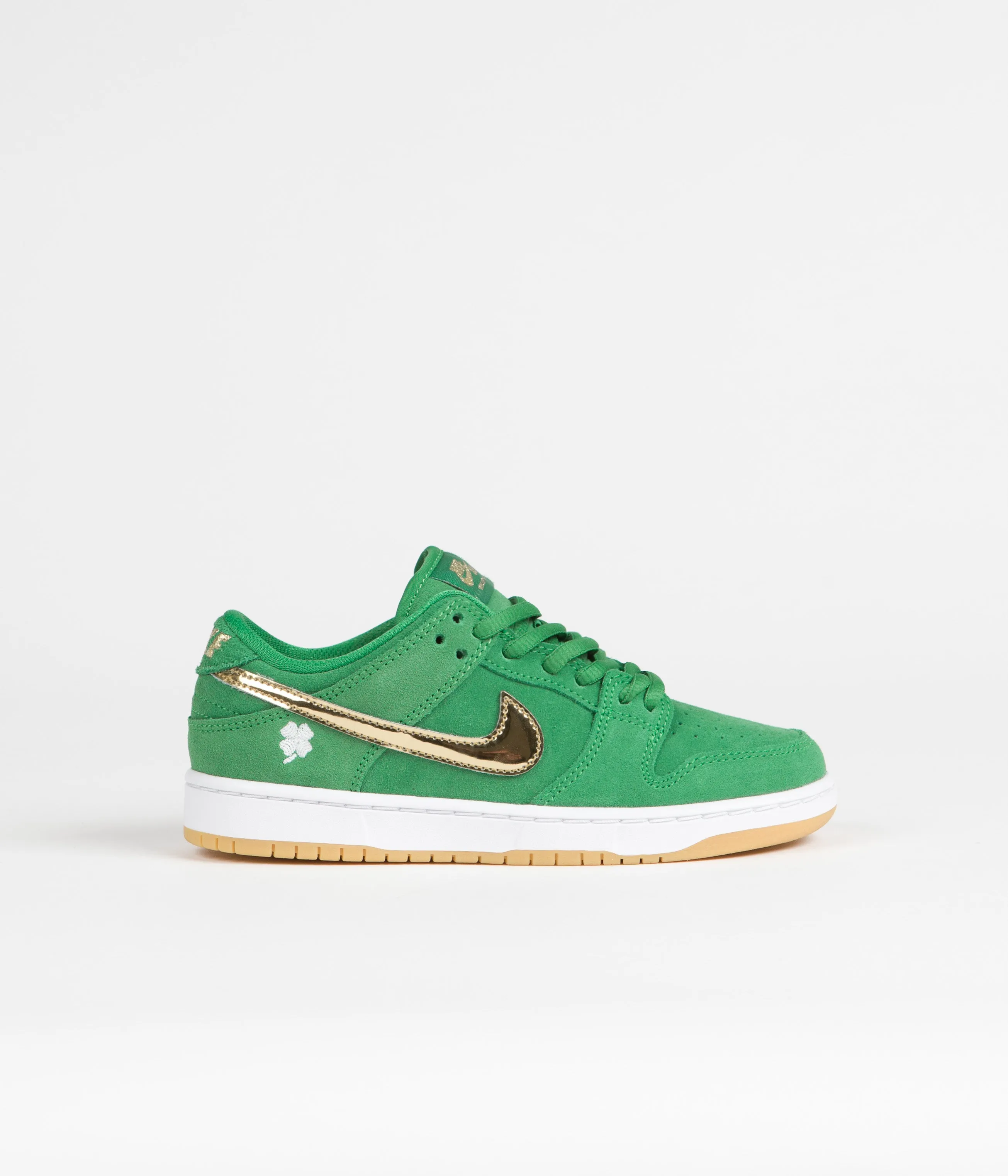 Nike SB Dunk Low Pro 'St. Patrick's Day' (Preschool) Shoes - Lucky Green / Metallic Gold - Lucky Green