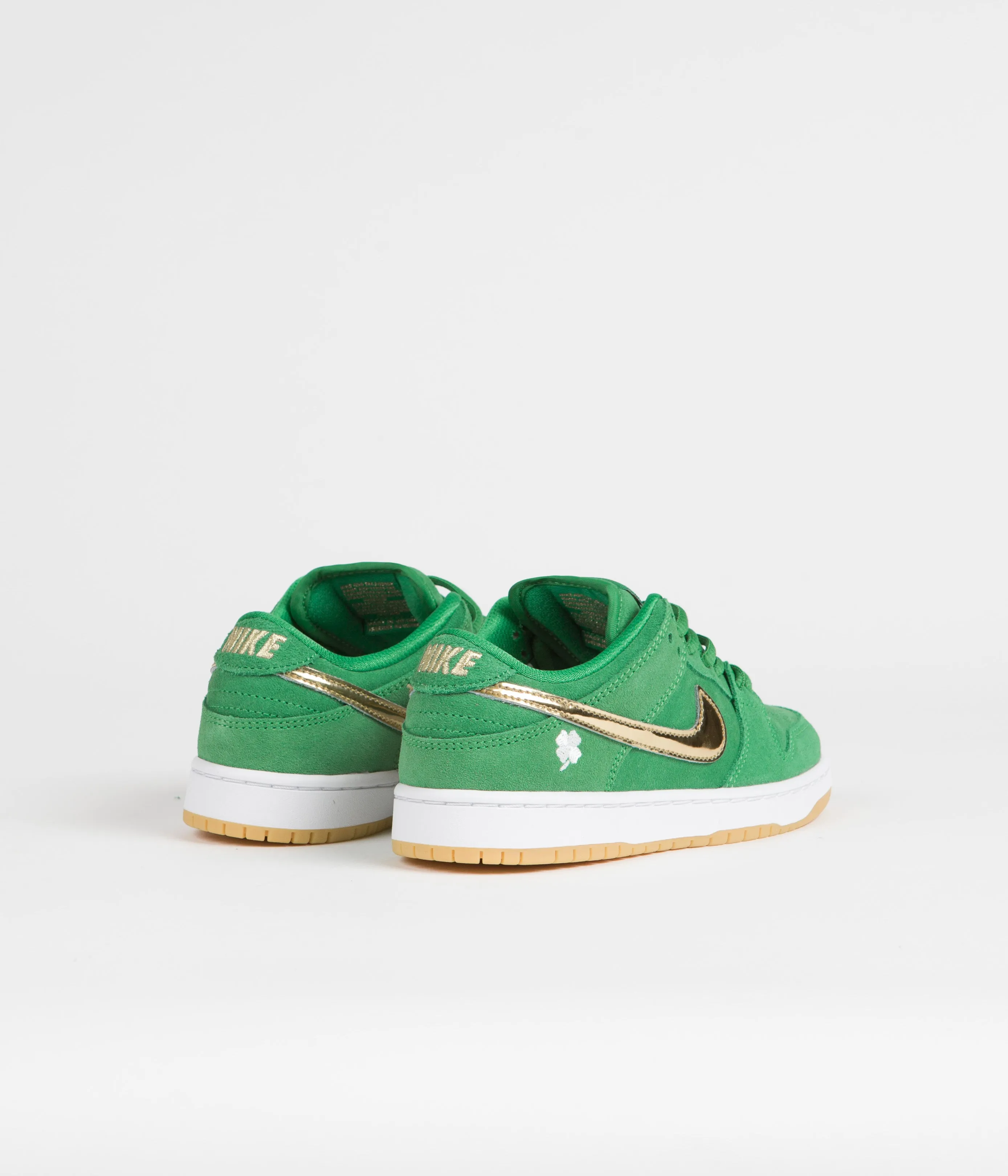 Nike SB Dunk Low Pro 'St. Patrick's Day' (Preschool) Shoes - Lucky Green / Metallic Gold - Lucky Green