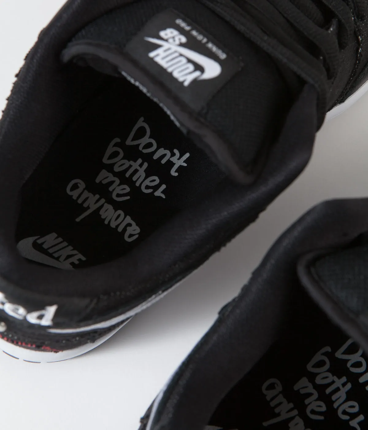 Nike SB x Wasted Youth Dunk Low Pro Shoes - Black / Black - University Red - White
