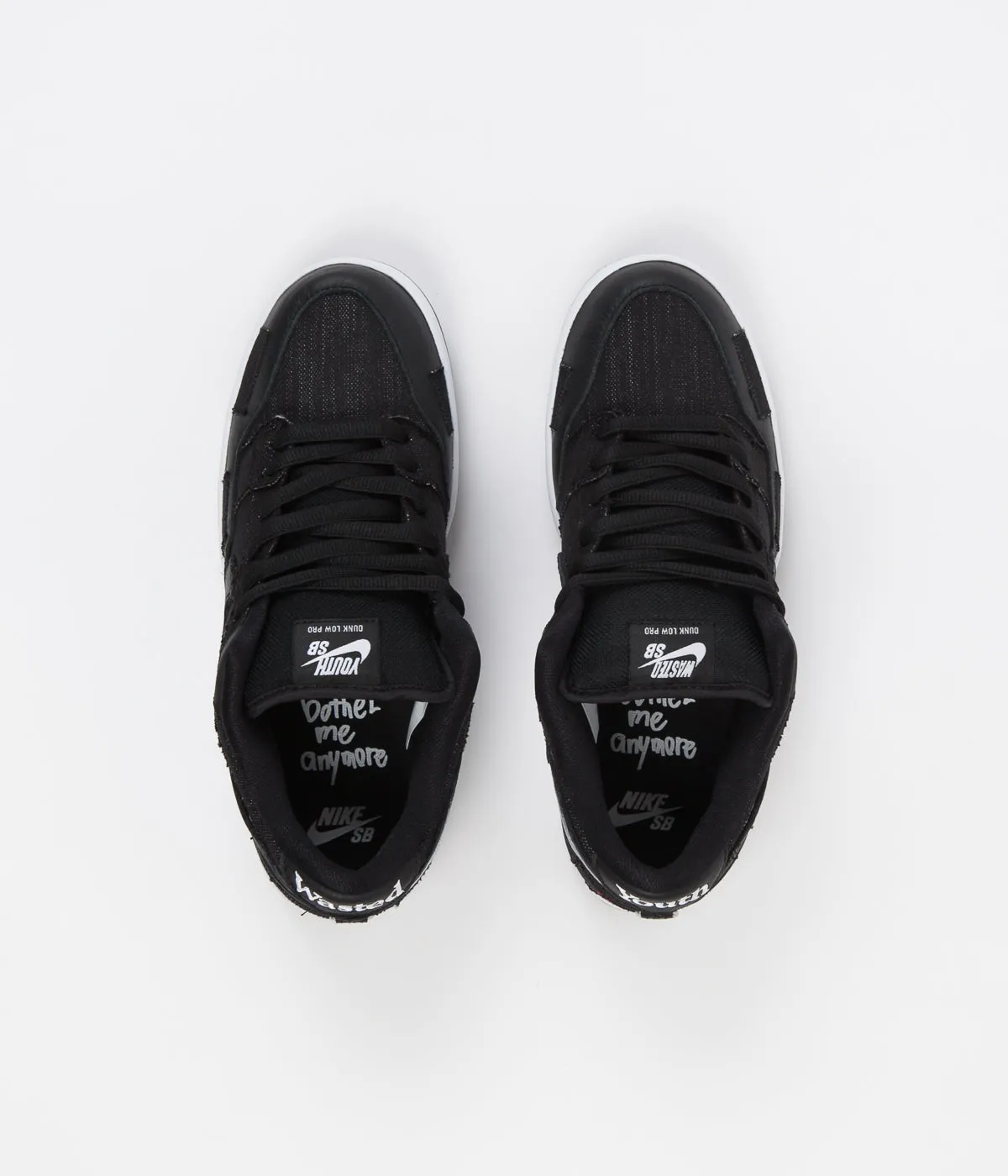 Nike SB x Wasted Youth Dunk Low Pro Shoes - Black / Black - University Red - White