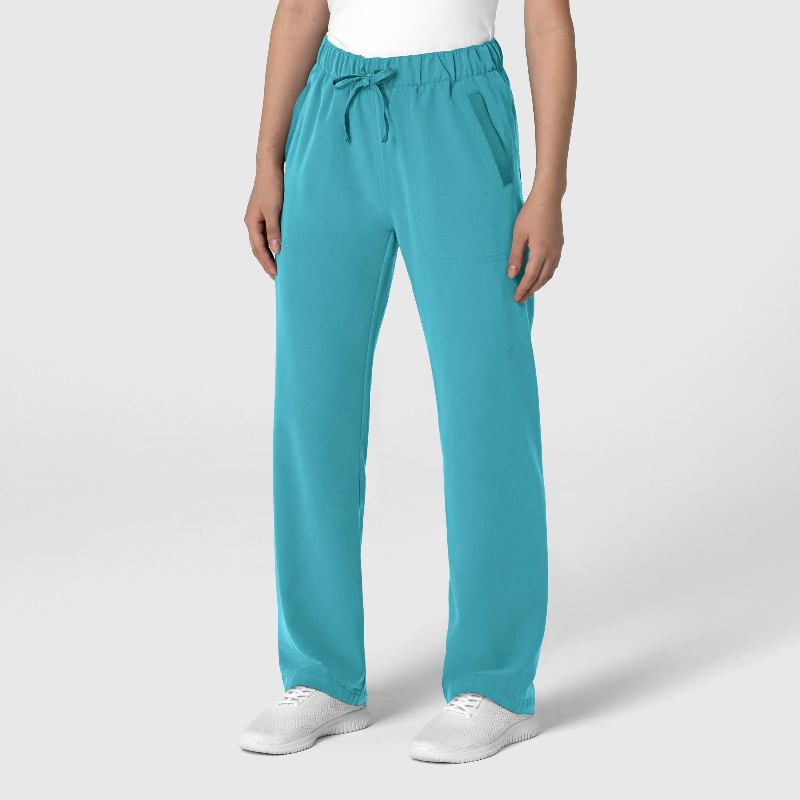 Nova 5232 Stovepipe High-Low Hem Scrub Pants Teal Blue