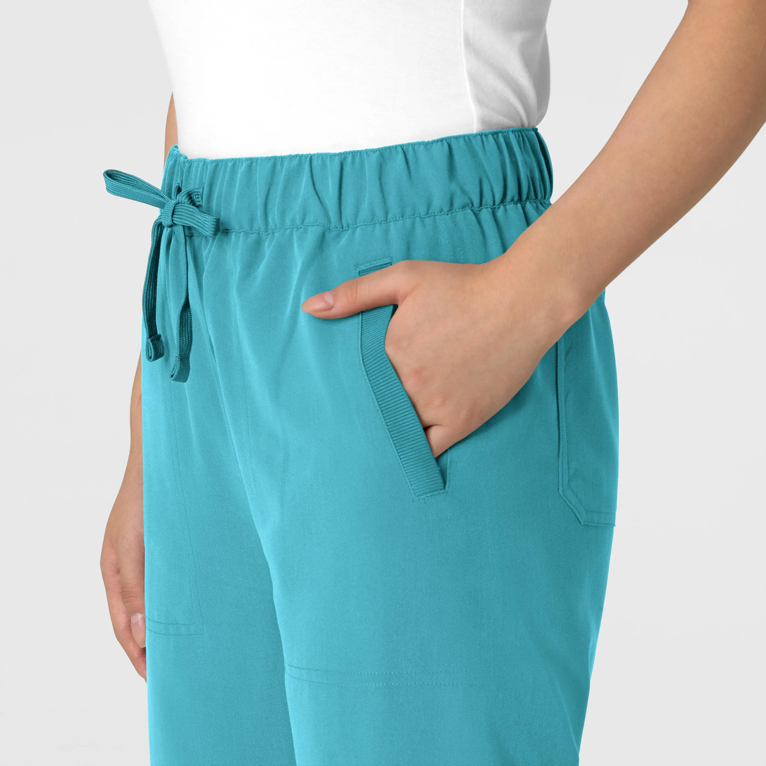 Nova 5232 Stovepipe High-Low Hem Scrub Pants Teal Blue